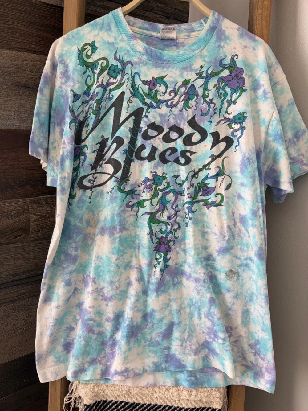 Vintage 1990 Moody Blues Tie Dye Band Tee